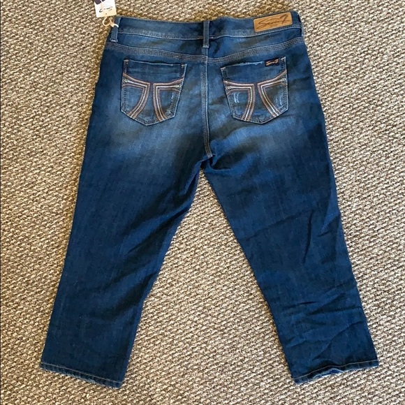 NWT Seven 7 Tyra Blue Cropped Jeans - Picture 6 of 8